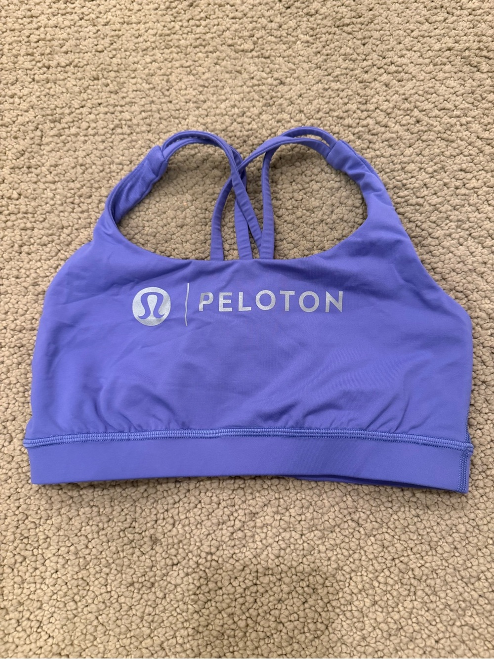 Lululemon x Peloton Energy Bra Purple Strappy Sports Bra Size 6